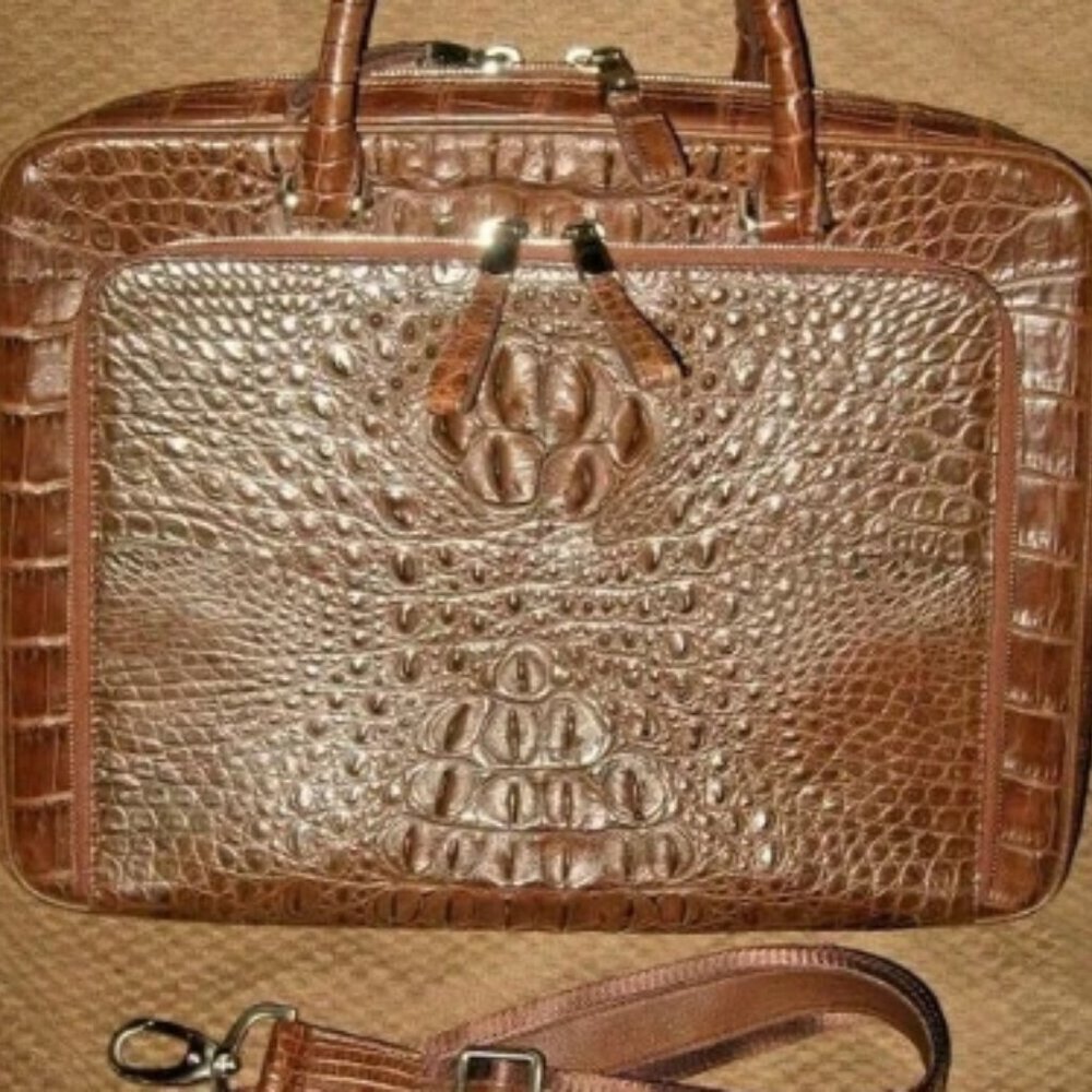 ❤️NEW Handmade Genuine CROCODILE Leather Laptop Briefcase Business Vietnam $750